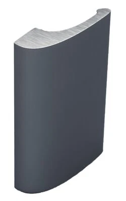 - Handle - LUXURY aluminum with 2 mounting screws - anodized stainless steel - Image 1 of 4