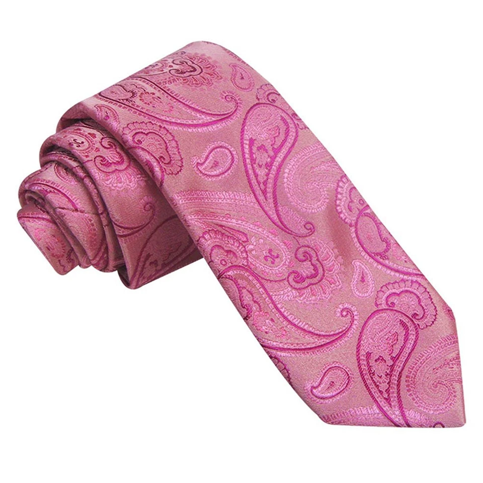 全新 男式 Susan G Komen 佩斯利印花 粉色 领带 领带 — 第 1/1 张图片
