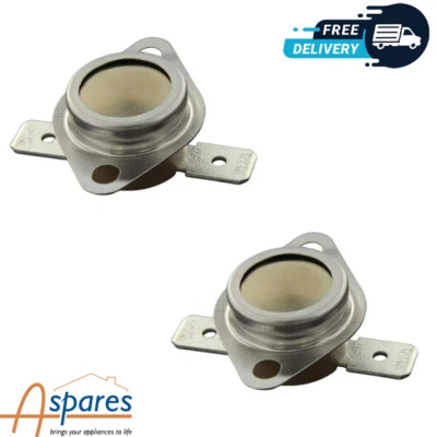 Hotpoint Tumble Dryer Thermostat Kit Cut-Out 120°c & 140°c White Spot - Image 1 of 3
