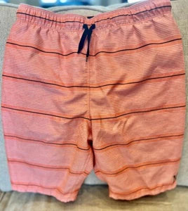 Traje de baño Hurley pantalones cortos baúles negro blanco naranja rayas niños jóvenes L 14/16 ela - Imagen 1 de 3