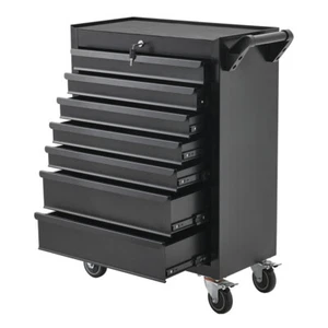 Large 7 Drawers Tool Chest Box Tool Cabinet Trolley Cart with Ball Bearing Slide - Picture 1 of 41