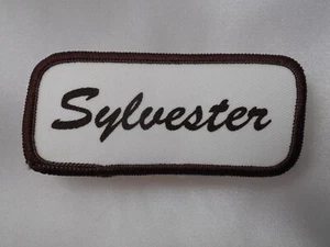 SYLVESTER USED SILK SCREEN VINTAGE SEW ON NAME PATCH TAGS ASSORTED COLORS  - Picture 1 of 2