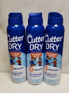 (3)Cutter Dry Insect Mosquito Repellent Unscented 4 oz - Picture 1 of 2