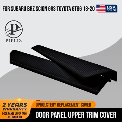 Door Panel Upper Trim Carbon for Subaru BRZ Scion GRS Toyota 13-20 Black - Image 1 of 4