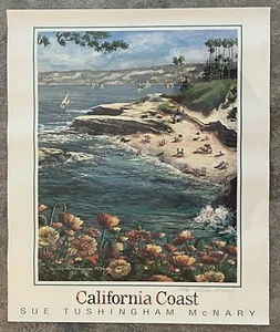 Sue Tushingham McNary (1937-2020) “California Coast” impresión firmada 24” X 20” - Imagen 1 de 4