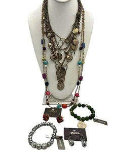Vintage To Now Chico's Jewelry Lot Some NWT Signed Gemstone Crystal - Picture 1 of 6