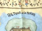 Hermes "RETOUR' A LA TERRE" 42cm 100% mousseline Soie Écharpe Ivoire Multicolore #7216