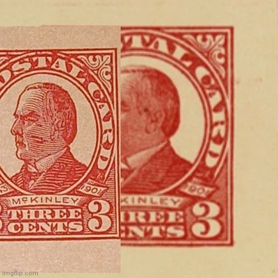 UX37 US POSTAL CARD 1926 VARITY EFO No Catalogue Broken Ear MCKINLEY 3c UNUSED  - Image 1 of 4