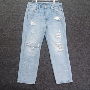 Lucky Brand Jeans Damen 12/31 Blau Boy Mid Rise Relaxed Straight Distressed - Bild 1 von 11