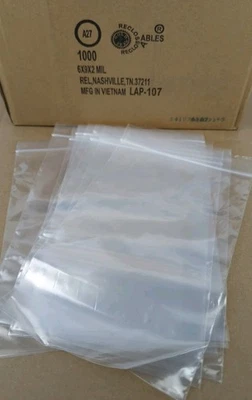 New Case of 1000 6x9  2 Mil Gold Seal Clear Zipper Poly Locking Reclosable Bags - Image 1 of 2