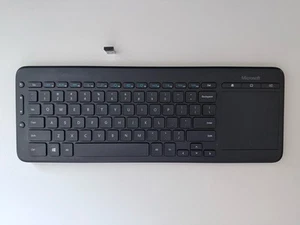 [USED] Microsoft All-in-One Wireless Media Keyboard Track Pad Model 1632 - Picture 1 of 4