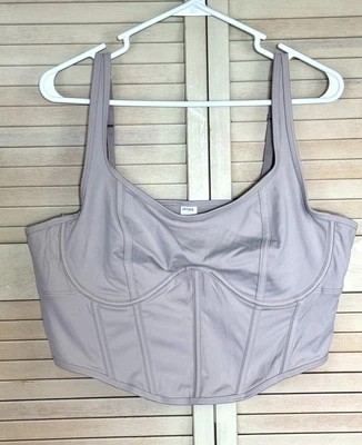 Abercrombie Gilly Hicks Solid Corset Top Size XXL Beige - Image 1 of 4