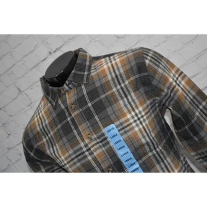 Camisa de Vestir Eddie Bauer Franela Para Hombre Talla Grande Gris Tostado Cuadros NUEVOS ETIQUETAS - Imagen 1 de 6