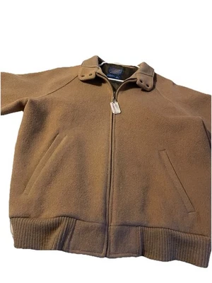 Vintage Pendleton Jacket Mens Large Beige Wool Pockets Country Traditions - Image 1 of 4