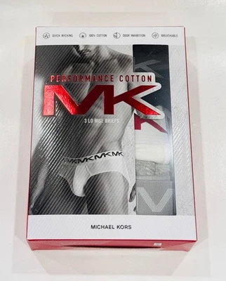 NIB MICHAEL KORS Men's 100% Cotton Underwear Briefs 3-PACK, Size XL (40-42) - Image 1 of 4