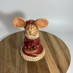 "Figura de ratón Wood World Christmas 1991 EE. UU. 4,5""" - Imagen 1 de 7