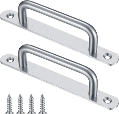 2 Pcs Sliding Door Handles, Pull Push Door Handles, Stainless Steel Sliding Bath - Image 1 of 4