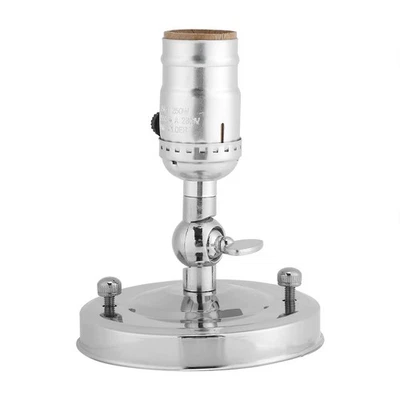 Vintage Edison Wall Light Sconce With E27 Knob Switch 220V Silver - Image 1 of 4