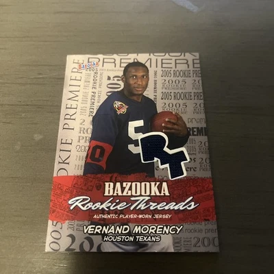2005 TOPPS BAZOOKA ROOKIE THREADS - VERNAND MORENCY TEXANS JERSEY #BZR-VM - Image 1 of 2