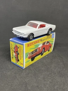 Matchbox Lesney #8 Custom Ford Mustang In White SF Wheels Repro Box - Picture 1 of 7