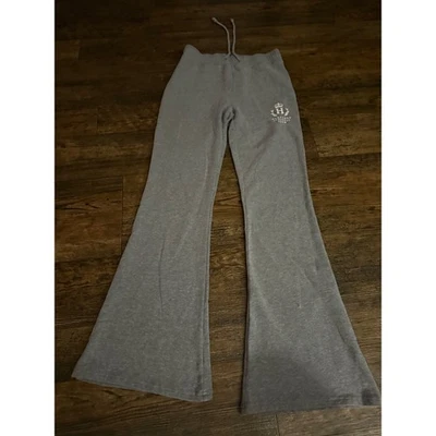 Pantalones deportivos Hollister California de tiro ultra alto acampanados grises talla S Foto 1 de 4