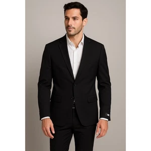 Michael Kors Modern Fit Schwarz Anzug Sakko 40R Herren Business Blazer - Bild 1 von 6