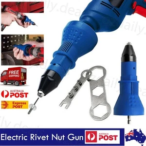 7pcs Pop Rivet Gun Attachment Drill Adapter Riveting Nuts Riveter Cordless Tool - Picture 1 of 12