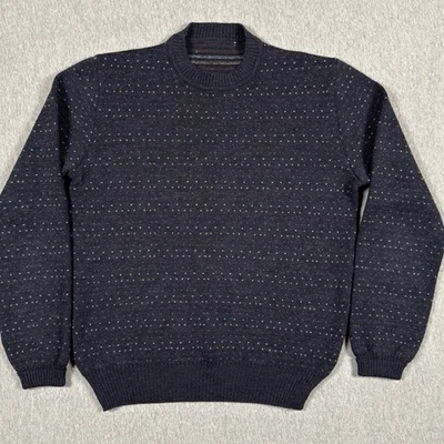 Vintage Tricots St Raphael Sweater Mens Large Blue Birdseye Norwegian Geometric - Image 1 of 4