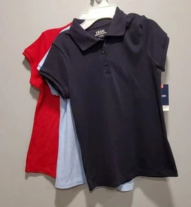Girls IZOD Performance Easy Care Short Sleeve Polo Size Lg (14) NWT Set of 3 - Picture 1 of 6