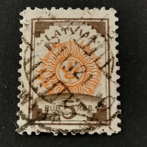 Letonia: 1919 Denominación en RUB., 5 R. (Sello Coleccionable). Foto 1 de 1