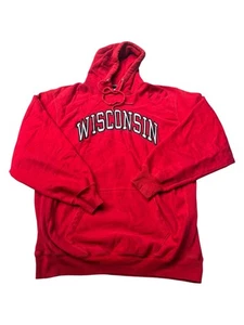 Steve & Barrys roter Wisconsin Hoodie Sweatshirt Größe L - Bild 1 von 6