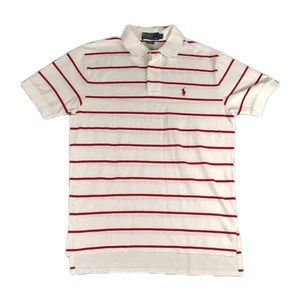 Polo Ralph Lauren Calce Clásico Polo Para Hombre Talla M Blanco y Rojo Rayas Algodón Nuevo con Etiquetas  - Imagen 1 de 8