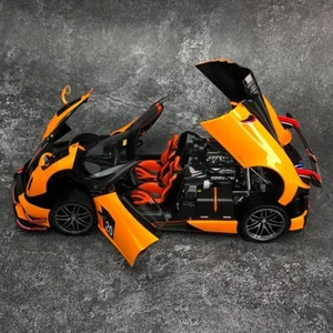 LCD 1/18 Pagani Huayra BC Roadster diecast open close car model Orange Carbone - Picture 1 of 12