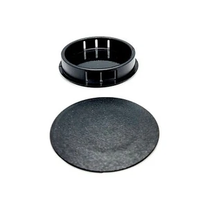 Tapones de orificio de 1 3/4" con bloqueo de nailon tapones de panel de cúpula negro acabado mate cubiertas de orificio - Imagen 1 de 9