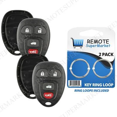 2 Replacement for Pontiac G5 G6 Grand Prix Solstice Remote Key Fob 4b Shell Case Foto 1 de 4
