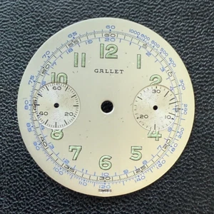 Vintage Gallet Multichron 30 Dial - 28mm Dial for Valjoux 7730 / Venus 188- #001 - Picture 1 of 18