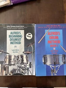 Lot of 2 Alfred’s Drumset Method Sheet Music Books - Picture 1 of 9