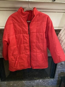 Marsh Landing Red Winter Fleece / Puffer Reversible Jacket Women Size Large - Picture 1 of 11