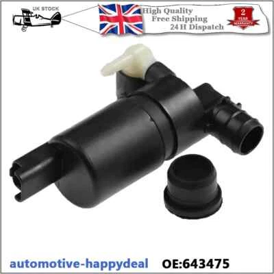 Twin Outlet Washer Pump FOR Peugeot 106 207 307 308 807 1007 Expert Partner - Image 1 of 4