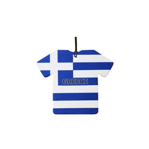 Personalised Greece Flag Jersey Car Air Freshener - Picture 1 of 2