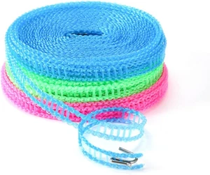 3er Pack Winddichte Nylon Wäscheleine Verstellbar Wäschetrockenseil Wäscheleine - Bild 1 von 11