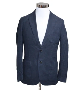 IAN VELARDI Recent Italy Blazer dunkelblau Baumwolle 2-Knopf ungefüttert Gr. 46 Small - Bild 1 von 6