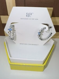 Bomb Party Earrings HOOPS RBP6241 Perfect For Me LC Blue Sapphire - Picture 1 of 6