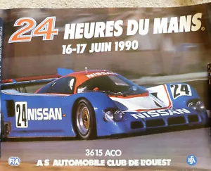 Le Mans 24 Ore / 24 Ore di Le Mans 1990 poster ufficiale originale - Foto 1 di 1