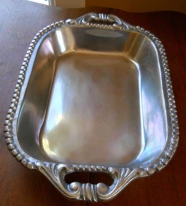 BEAUTIFUL RARE David Beatriz Ball PEARL Aluminum Alloy Rectangular Casserole - Picture 1 of 8