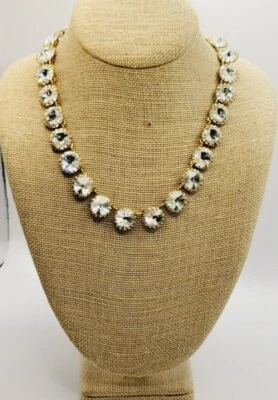 J. Crew кристалл Brulee заявление ожерелье с круглый кристалл взлетно-посадочной полосы 20 в - Изображение 1 из 4