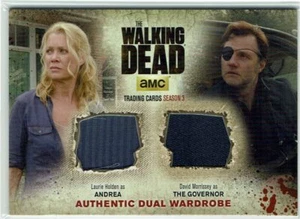 The Walking Dead Season 3 Part 2 Dual Wardrobe Card DM1 Andrea & The Governor - Picture 1 of 2