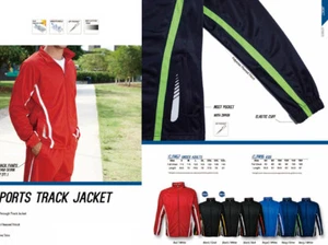 Kids Boys Girls Elite Sports Track Jacket with Zip Pocket & Reflective Trim New - Bild 1 von 8