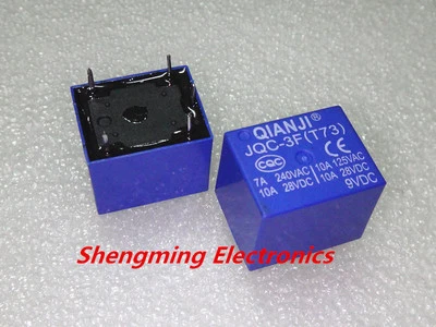 10PCS 9V Relays JQC-3F(T73) Mini SPDT Power Relay 9VDC PCB Type 5pins - Image 1 of 2