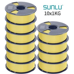SUNLU 10×1KG PLA PLAPLUS PETG SILK ABS Rainbow Wood Black White Filament Combo - Picture 1 of 71